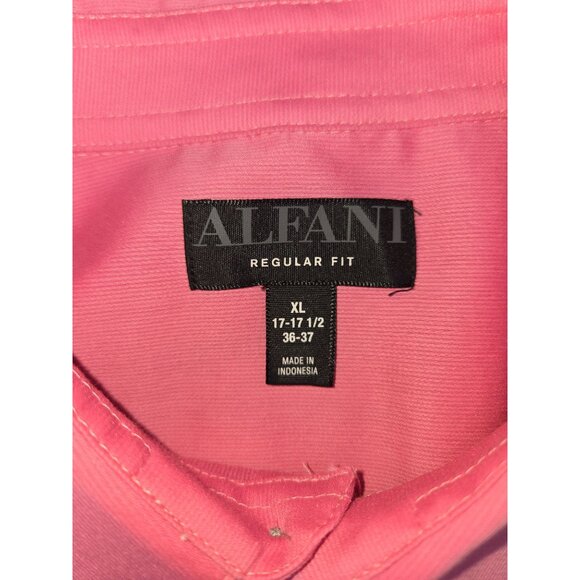 Alfani Mens Pink Long Sleeve Dress Shirt XL Regular Fit - Picture 5 of 7